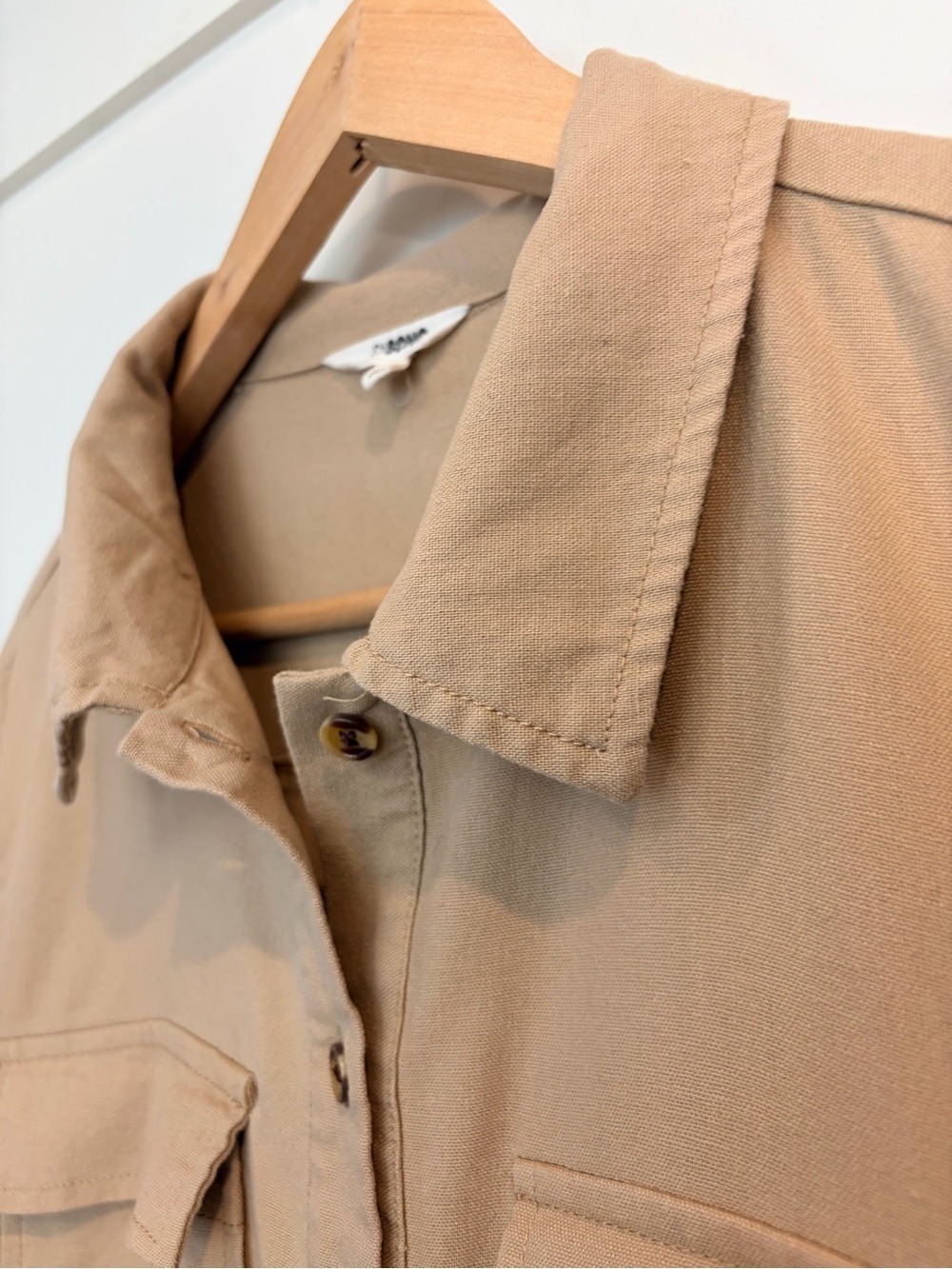Ciso Sleeveless Tan Utility Jumpsuit Belted Wide Leg Tan Size M - Picture 7 of 11